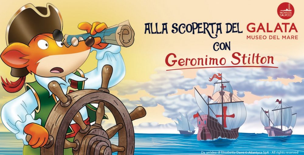Geronimo Stilton guida del percorso per bambini al Galata Museo del Mare di Genova