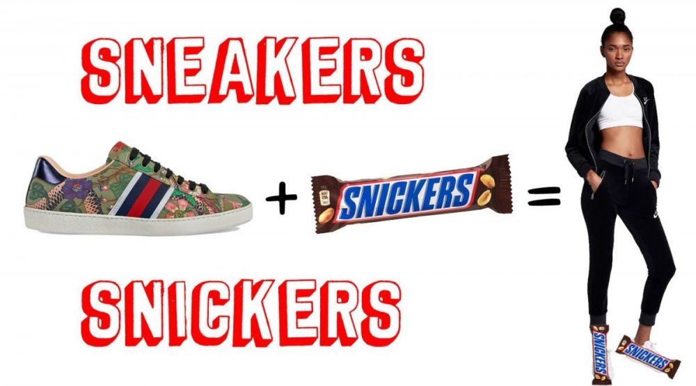Le parole "sneakers" e "snickers" hanno un suono simile, ma un significato diverso
