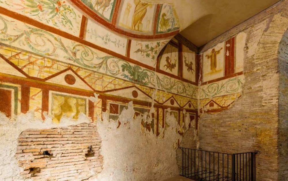 Affreschi nelle Case romane del Clelio a Roma