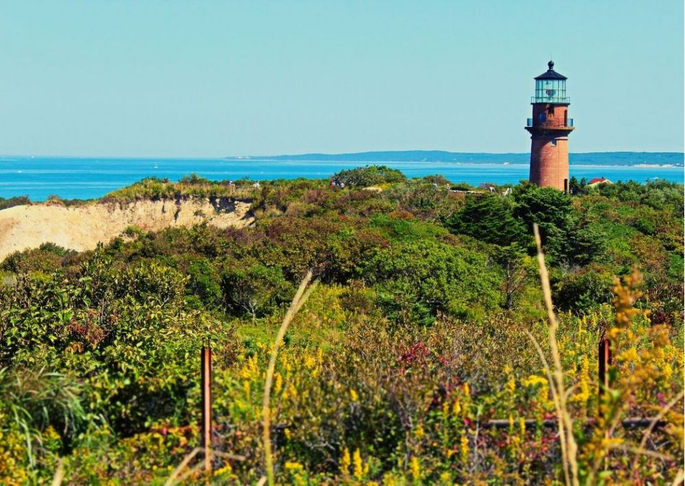 Il faro di Martha's Vineyard nel Massachusetts