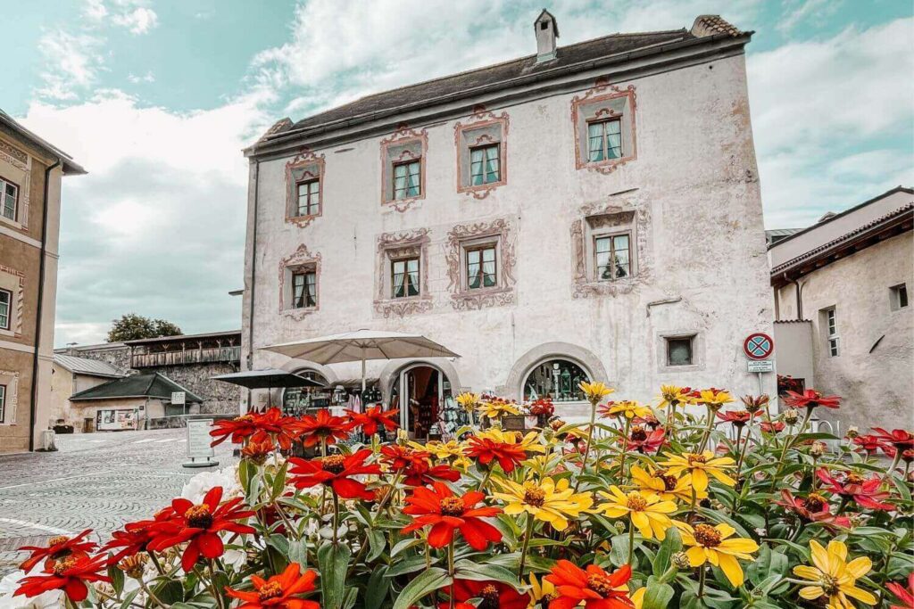 Edificio del centro storico di Glorenza, comune dell'Alto Adige