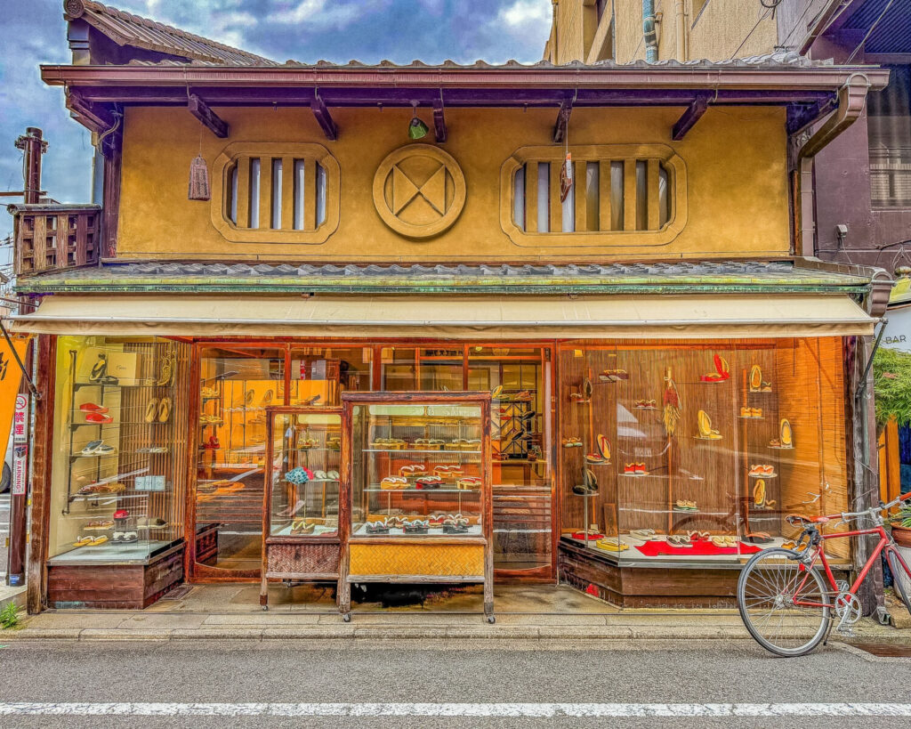 Edificio nel quartiere Gion di Kyoto, Giappone