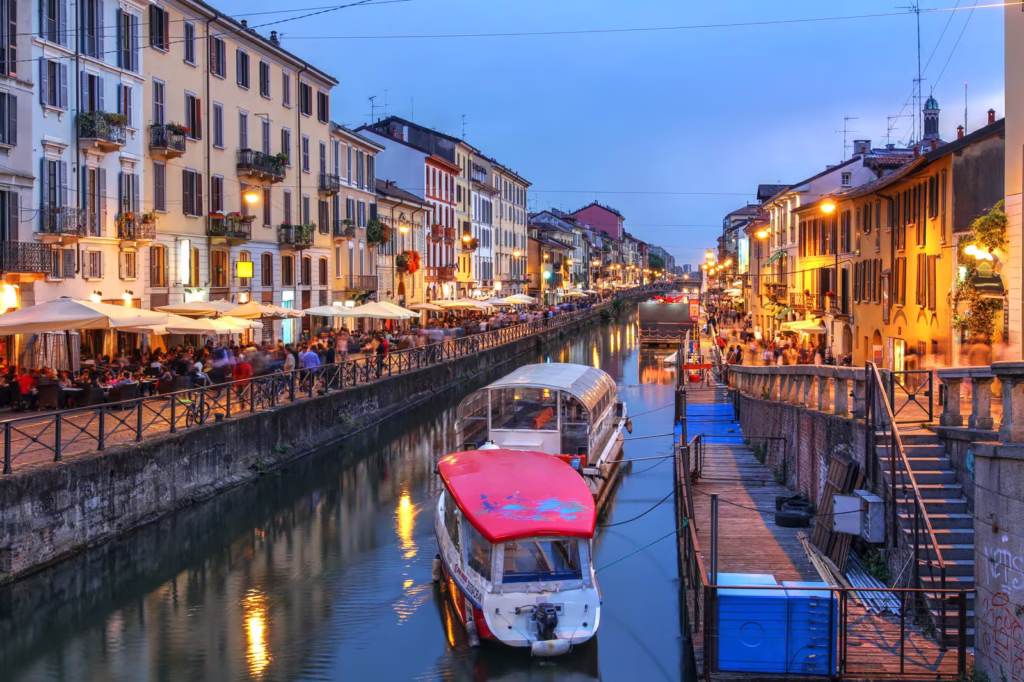 Navigli di Milano di notte