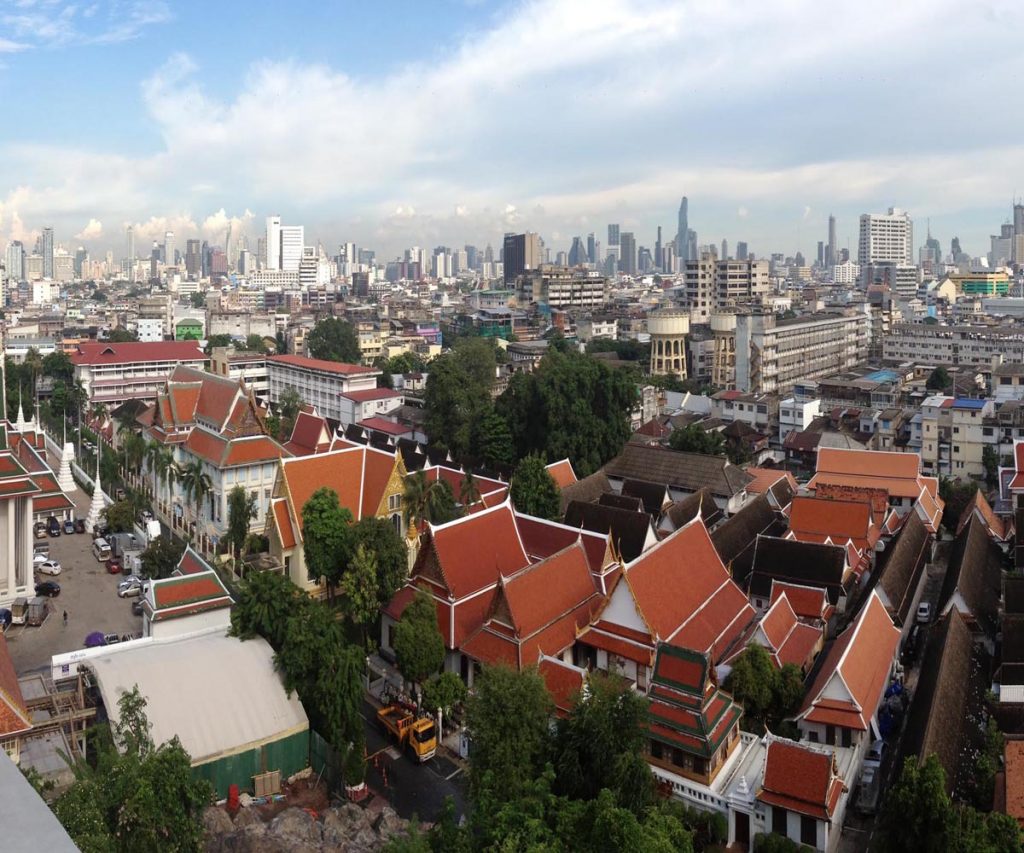 Vista sui tetti di Bangkok