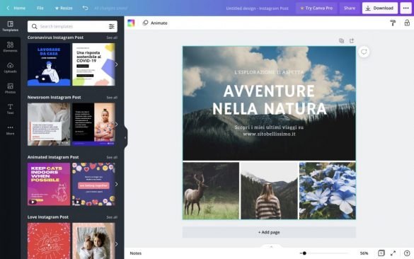 Template Instagram: 5 tool da conoscere per creare grafiche personalizzate u2022 Travel Blogger Italiane