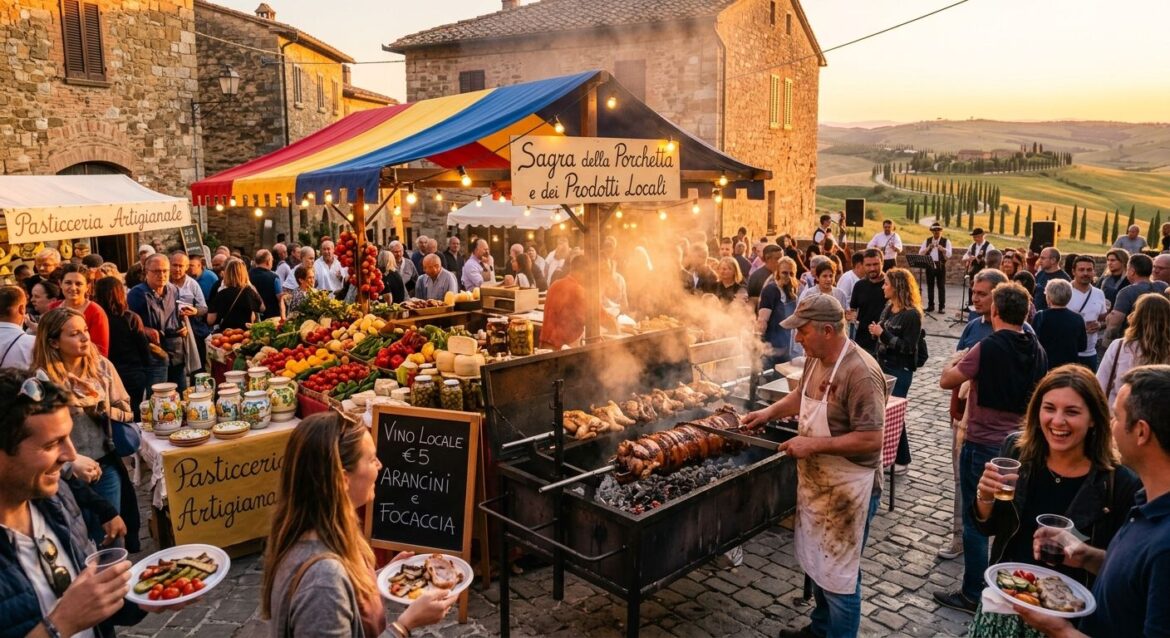 Sagra di paese in Italia, immagine generata da Gemini
