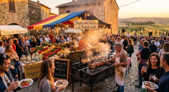 Sagra di paese in Italia, immagine generata da Gemini