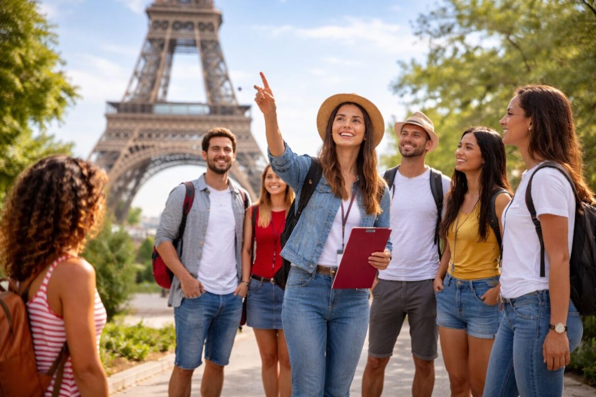 Visita guidata a Parigi, immagine creata da AI